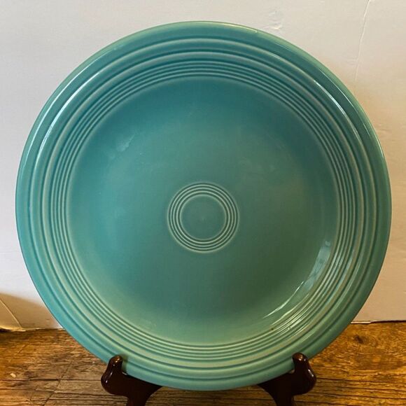 Fiestaware Turquoise 10 ½” Classic Rim Dinner Plate - Picture 1 of 3